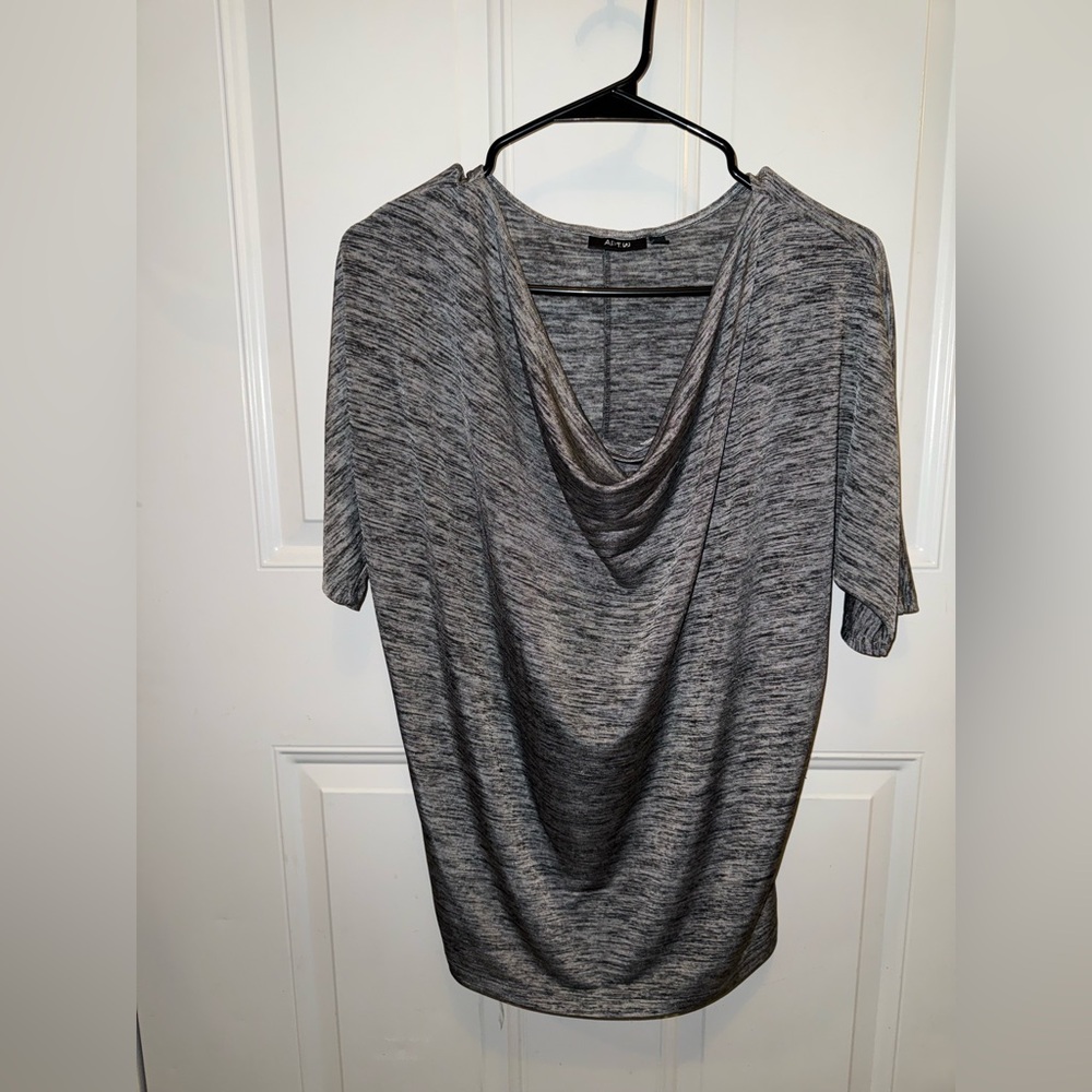 Apt. 9 Gray Cowl Neck Blouse